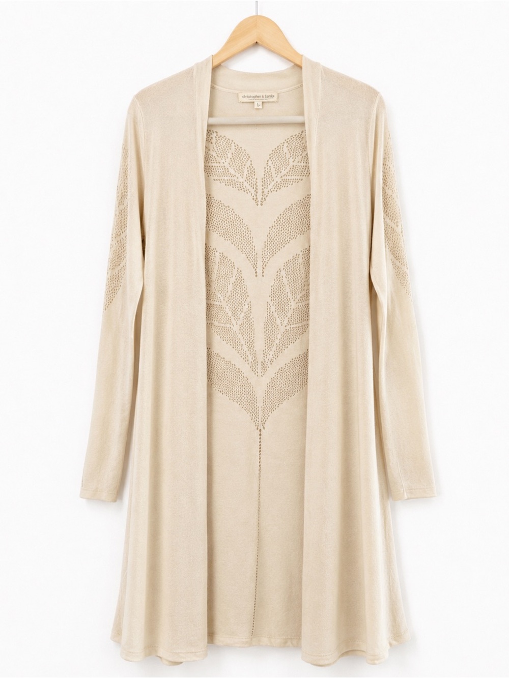 ✨ Indigenous Cream Organic Cotton Duster Cardigan Boho Longline Size XS ✨
